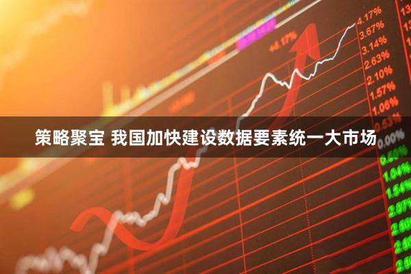 策略聚宝 我国加快建设数据要素统一大市场